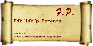 Fülöp Perenna névjegykártya